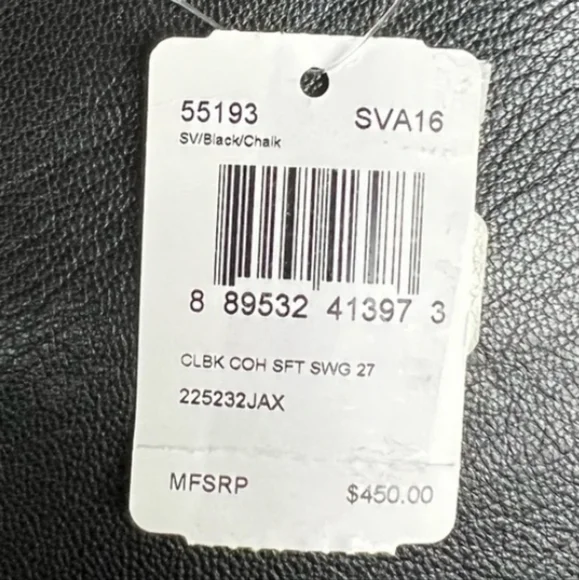 Coach Swagger 27 Black & Chalk Crossbody Satchel, Hang Tags & Original Crossbody - Picture 4 of 17